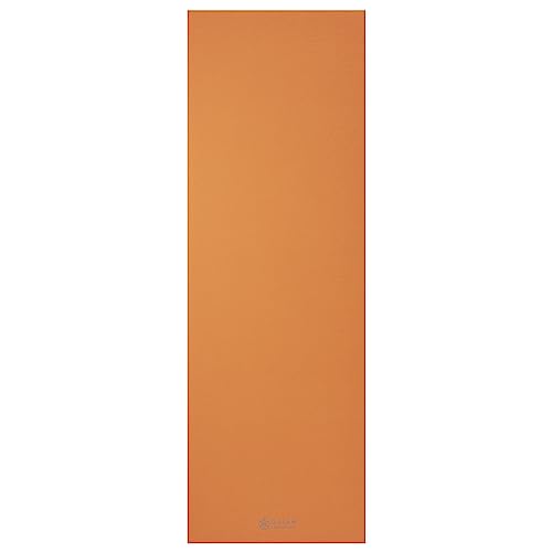 Gaiam Essentials Premium Yoga Mat with Carrier Sling, Orange, 72 InchL x 24 InchW x 1/4 Inch Thick