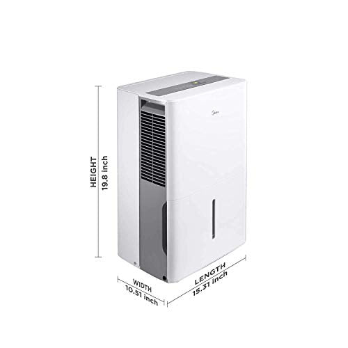 Midea 1,500 Sq. Ft. Energy Star Certified Dehumidifier With Reusable Air Filter 22 Pint - Ideal For Basements, Large & Medium Sized Rooms, And Bathrooms (White)