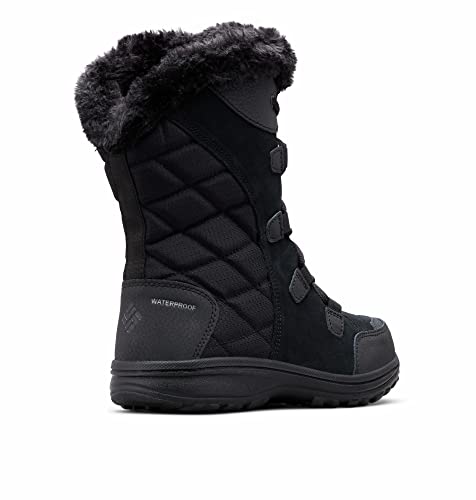 Columbia Women's Ice Maiden II Snow Boot, Black/Columbia Grey, 7 M US