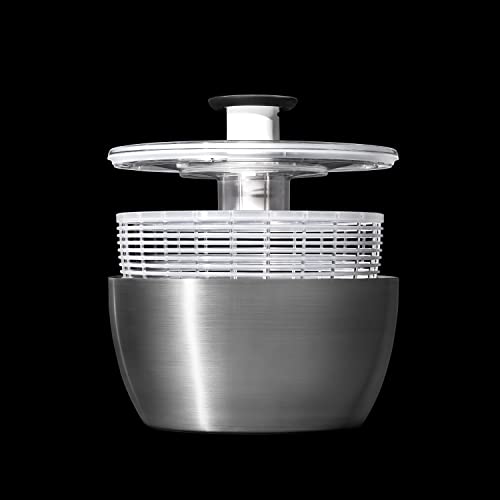 OXO Good Grips Stainless Steel Salad Spinner, 6.34 Qt.