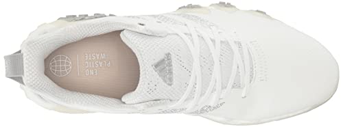 adidas Men's CodeChaos 22 Spikeless Golf Shoes, Footwear White/Silver Metallic/Grey Two, 11