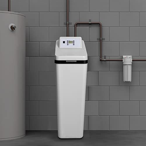 Kenmore 350 Water Softener With High Flow Valve | Reduce Hardness Minerals & Clear Water Iron In Your Home | Whole House | Easy To Install | Grey