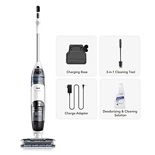 Tineco iFLOOR Cordless Wet Dry Vacuum Cleaner and Mop, Powerful One-Step Cleaning for Hard Floors, Great for Sticky Messes and Pet Hair