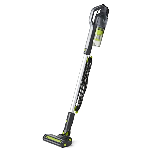 BLACK+DECKER BDXMSV009G Stick Vacuum Cleaner Brush-Bagless, Corded 480-Watt Motor, Power Suction 16kPa, Swivel Steering, Unlimited Runtime, Green/Gray