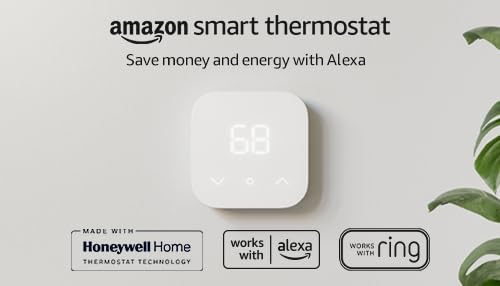 Amazon Smart Thermostat – Save money and energy - Works with Alexa and Ring - C-wire required