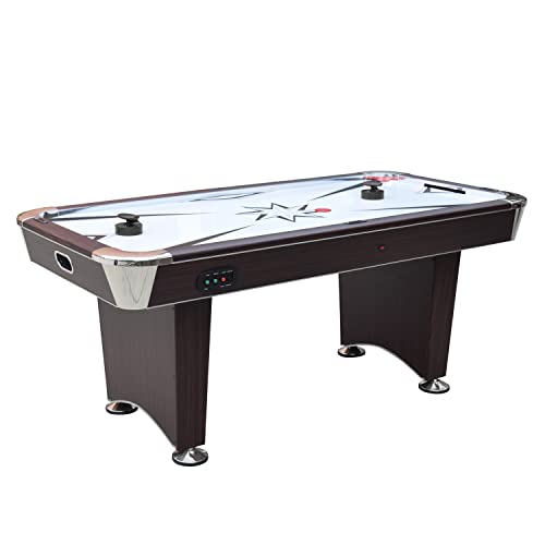 Hathaway Midtown II 6-ft Air Hockey Table with LED Scoring - Dark Cherry Finish