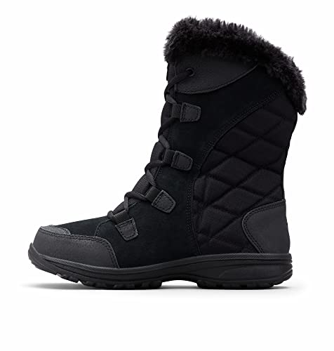 Columbia Women's Ice Maiden II Snow Boot, Black/Columbia Grey, 7 M US