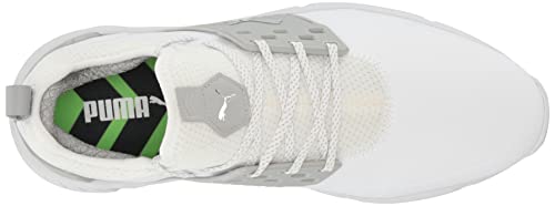 PUMA Men's Ignite Articulate Golf Shoe, White Silver/High-Rise, 10