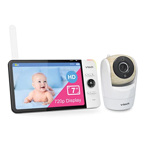 VTech VM919HD (Upgraded) Video Monitor with 7'' 720p Screen,360 Panoramic Viewing, 110 Wide-Angle View,Night Vision, Up to 1000ft Range, Secured Transmission No WiFi