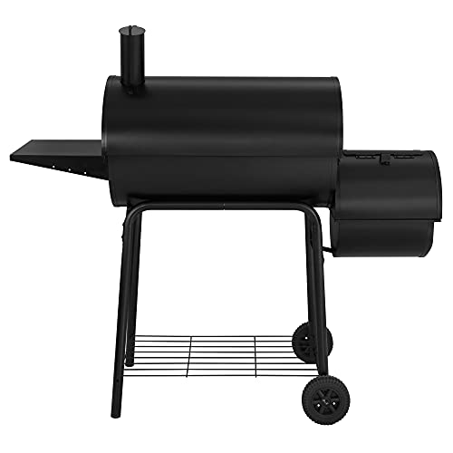 Royal Gourmet CC1830S 30" BBQ Charcoal Grill and Offset Smoker | 811 Square Inch cooking surface, Outdoor for Camping | Black