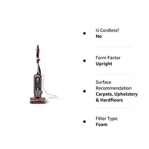 Shark ZU881 DuoClean with Self-Cleaning Brushroll Powered Lift-Away Upright Vacuum, Crevice and Pet-Multi Tools, 10.6 in L x 12.2 in W x 47.2 in H, Cinnamon