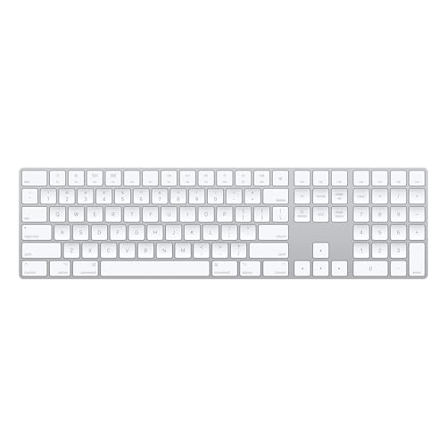 Apple Magic Keyboard with Numeric Keypad: Wireless, Bluetooth, Rechargeable. Works with Mac, iPad, or iPhone; US English - White