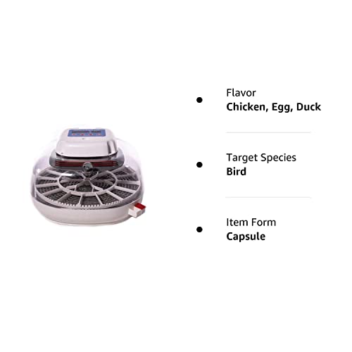 Manna Pro Harris Farms Nurture Right Egg Incubator for Hatching Chicks - Holds 22 Eggs - Automatic Egg Turner with Temperature and Humidity Control - 360 Degree View With Clear Window