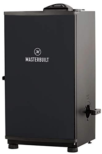 Masterbuilt® 30-inch Digital Electric Vertical BBQ Smoker with Side Wood Chip Loader, Chrome Racks and 710 Cooking Square Inches in Black, Model MB20071117