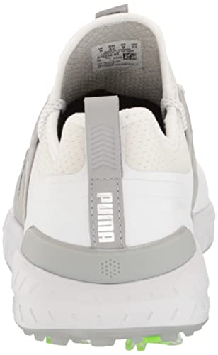 PUMA Men's Ignite Articulate Golf Shoe, White Silver/High-Rise, 10