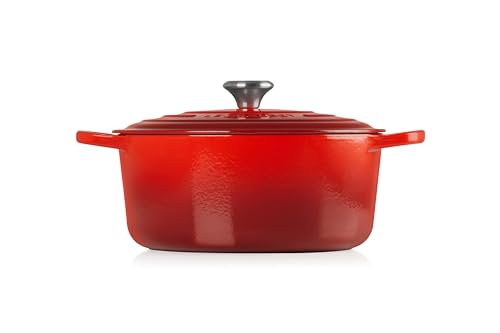 Le Creuset Enameled Cast Iron Signature Round Dutch Oven, 7.25 qt., Cerise