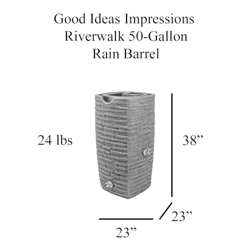 Impressions Riverwalk 50 Gallon Rain Saver - Light Granite