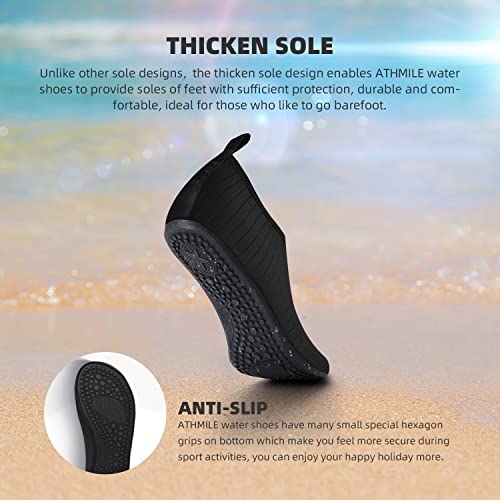 Water Shoes Men Women Quick-Dry Aqua Socks Swim Beach Barefoot Yoga Exercise Wear Sport Accessories Pool Camping Must Haves Adult Youth Size 13-14 Women/12-13 Men