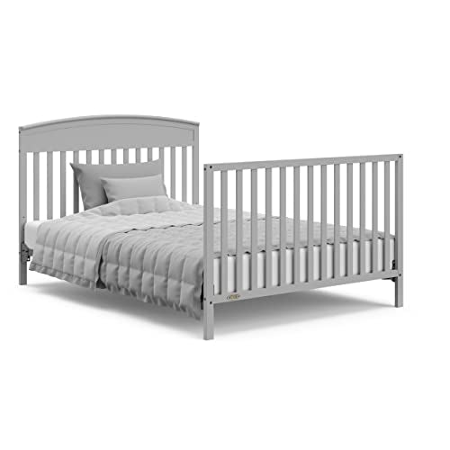 Graco Benton 5-in-1 Convertible Crib (Pebble Gray) – GREENGUARD Gold Certified, Converts from Baby Crib to Toddler Bed, Daybed and Full-Size Bed, Fits Standard Full-Size Crib Mattress