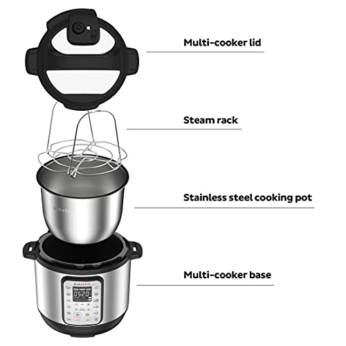 Instant Pot Duo Plus 9-in-1 Electric Pressure Cooker, Slow Cooker, Rice Cooker, Steamer, Sauté, Yogurt Maker, Warmer & Sterilizer, Includes App With Over 800 Recipes, Stainless Steel, 6 Quart