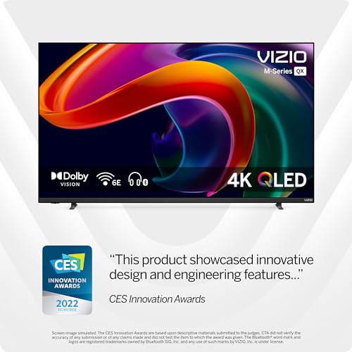 VIZIO 50-inch MQX-Series 4K 120Hz QLED HDR10+ Smart TV with Dolby Vision, Active Full Array, 240Hz @ 1080p PC Gaming, WiFi 6E, Apple AirPlay, Chromecast Built-in, M50QXM-K01, 2023 Model