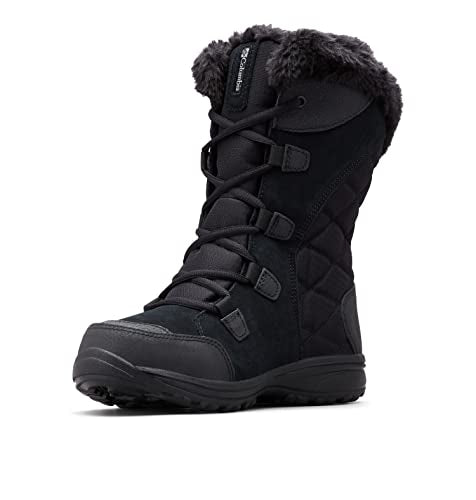 Columbia Women's Ice Maiden II Snow Boot, Black/Columbia Grey, 7 M US