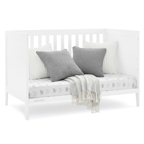 Delta Children Hayes 4-in-1 Convertible Crib - Greenguard Gold Certified, Bianca White