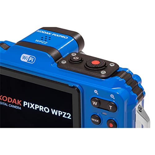 KODAK PIXPRO WPZ2 Rugged Waterproof Shockproof Dustproof WiFi Digital Camera 16MP 4X Optical Zoom 1080P Full HD Video Vlogging Camera 2.7" LCD (Blue)