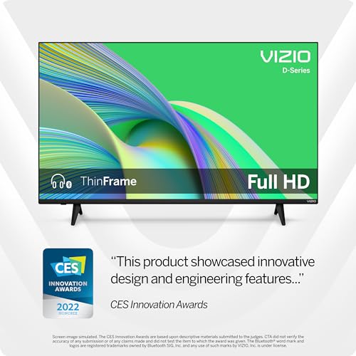 VIZIO 32-inch D-Series Full HD 1080p Smart TV with Apple AirPlay and Chromecast Built-in, Alexa Compatibility, D32fM-K01, 2023 Model