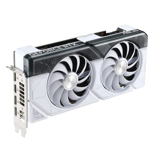 ASUS Dual GeForce RTX™ 4070 White OC Edition 12GB GDDR6X (PCIe 4.0, 12GB GDDR6X, DLSS 3, HDMI 2.1, DisplayPort 1.4a, 2.56-Slot Design, Axial-tech Fan Design, 0dB Technology, and More)