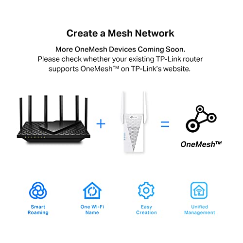 TP-Link AX3000 WiFi 6 Range Extender, PCMag Editor's Choice, Dual Band WiFi Repeater Signal Booster with Gigabit Ethernet Port, Access Point, APP Setup, OneMesh Compatible (RE715X)