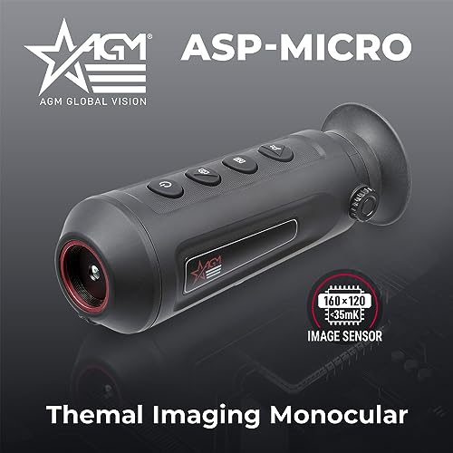 AGM Global Vision Asp-Micro TM160 Thermal Imaging Monocular for Hunting, Short Range Thermal Imager with Heat Vision, High-Sensitivity Infrared monocular with Distance Measurement and Wi-Fi Hotspot