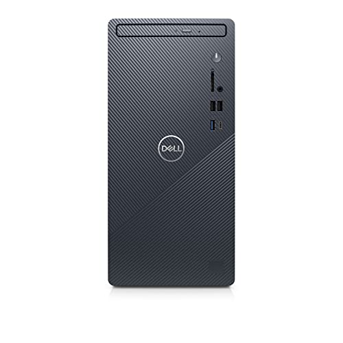 Dell Inspiron 3910 Desktop Computer Tower - 12th Gen Intel Core i5-12400, 16GB DDR4 RAM, 256GB SSD + 1TB HDD, Intel UHD Graphics 730, WiFi 6, HDMI, Bluetooth, USB-C, Windows 11 Home - Blue