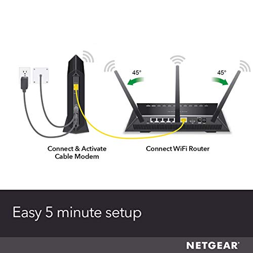 NETGEAR Cable Modem CM700 - Compatible with all Cable Providers incl. Xfinity, Spectrum, Cox | For Cable Plans up to 800Mbps | DOCSIS 3.0| Black