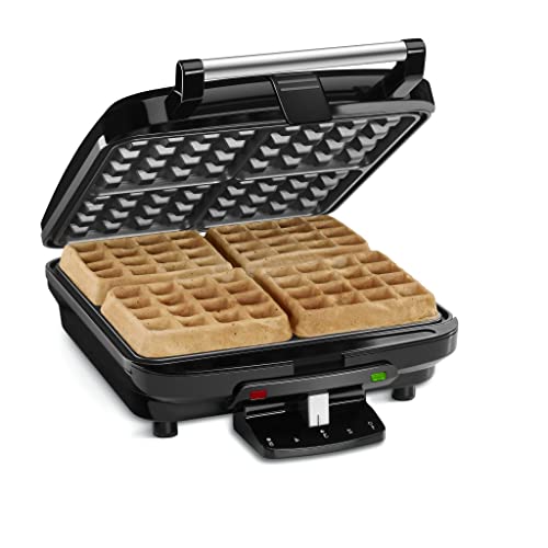 Cuisinart 4-Slice Belgian Waffle Maker, Stainless Steel/Black, WAF-150P1