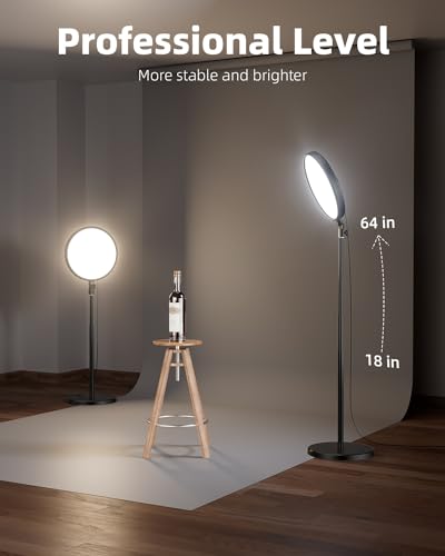 Large Ring Light Kit, Weilisi 6500K Professional Full-Screen Big Ring Light with Stand and Phone Holder, 64" Tall Ring Light with Remote for Studio Video Photography, TikTok, YouTube, Live Stream