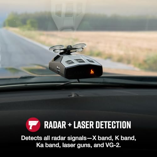 Cobra RAD 350 Laser Radar Detector - Long Range, False Alert Filter, OLED Display, Black