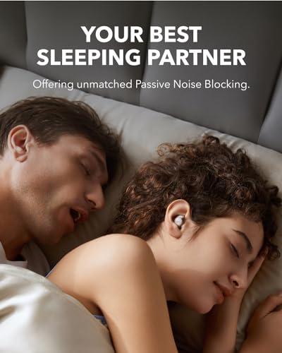 Soundcore Sleep A20 by Anker Sleep Earbuds, Noise Blocking Sleep Headphones, Small Design for Side Sleepers, 80H Playtime, Stream Content via Bluetooth 5.3, Sleep Monitor, Personal Alarm