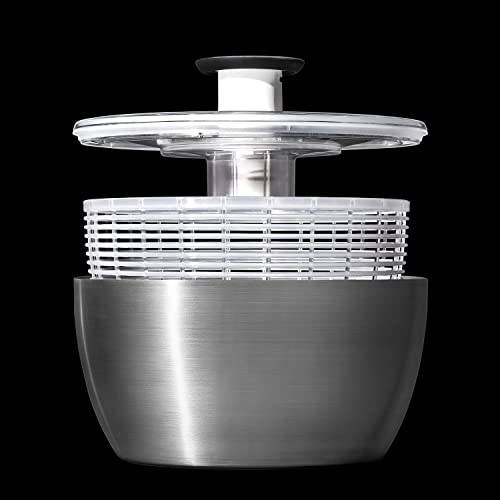 OXO Good Grips Stainless Steel Salad Spinner, 6.34 Qt.