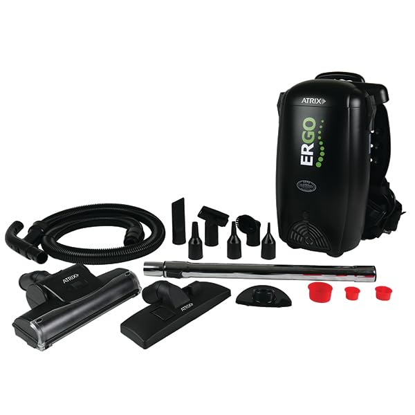 Atrix VACBP1 Ergo HEPA Backpack Vacuum, Standard Bundle, Black