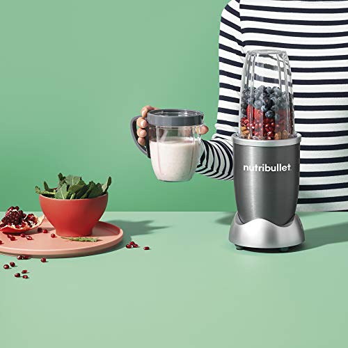 NutriBullet NBR-1201 12-Piece High-Speed Blender/Mixer System, Gray (600 Watts)