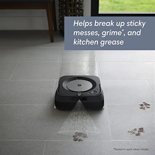 iRobot Braava Jet m6 6113 Ultimate Robot Mop - Wi-Fi Connected, Precision Jet Spray, Smart Mapping, Compatible with Alexa, Ideal for Multiple Rooms, Recharges and Resumes, Graphite