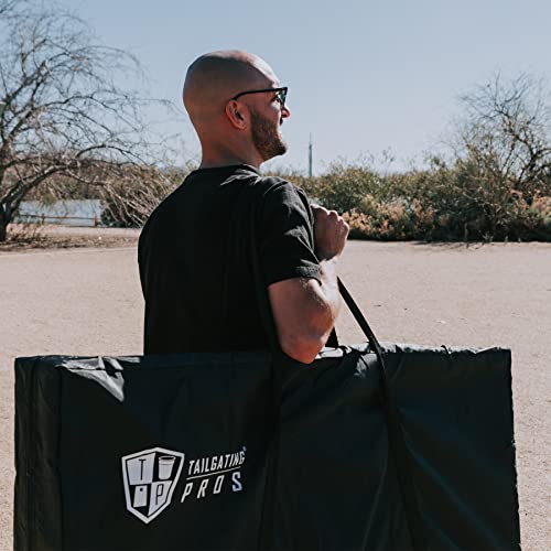 Tailgating Pros Cornhole Boards - 4'x2' Lightweight Cornhole Game- Includes Carrying Case, Set of 8 Corn Hole Bags & Tote