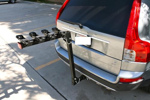 MaxxHaul 70210 Hitch Mount Bike Rack 4-Bike Rack, Black For Cars Trucks SUV's Minivans, Large