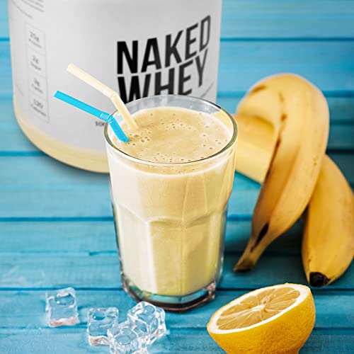 Naked Vanilla Whey Protein Powder - All Natural Grass Fed Whey Protein Powder, Vanilla Flavor, Organic Coconut Sugar, 5Lb Bulk, GMO-Free, Soy Free, Gluten Free - 61 Servings