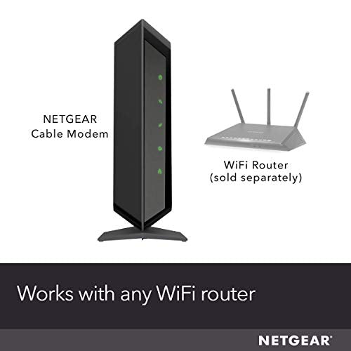 NETGEAR Cable Modem CM700 - Compatible with all Cable Providers incl. Xfinity, Spectrum, Cox | For Cable Plans up to 800Mbps | DOCSIS 3.0| Black