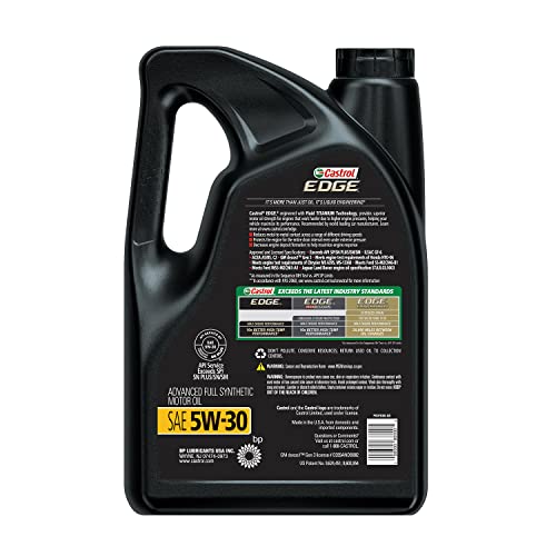 Castrol Edge 5W-30 Advanced Full Synthetic Motor Oil, 5 Quarts