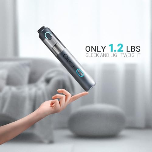 Ofuzzi H8 Apex Car Vacuum Cleaner, Portable Handheld Vacuum with 12000Pa High Power, Ultra-Lightweight 1.2lbs, USB-C Fast Charging, Mini Car Vacuum for Car, Home, Pet Hair, Office(Gray)