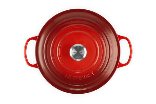 Le Creuset Enameled Cast Iron Signature Round Dutch Oven, 7.25 qt., Cerise