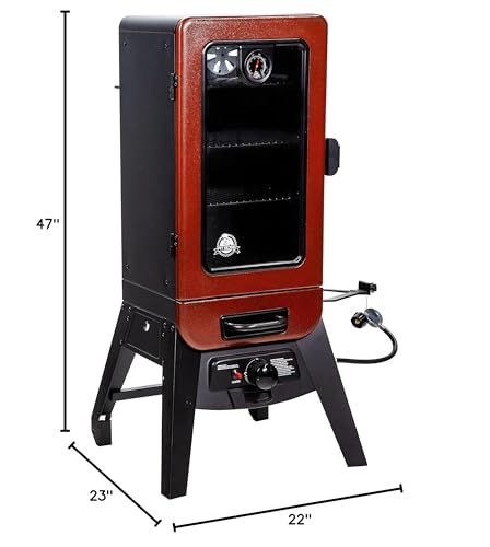 Pit Boss Grills PBV3G1 Vertical Smoker, Red Hammertone 684 sq inches (pack of 1)